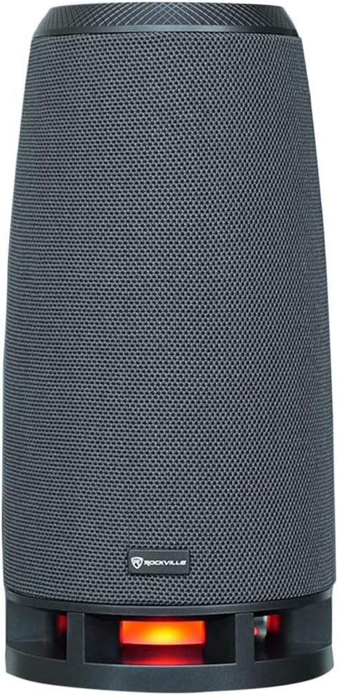 Rockville RockShip 50 Watt Portable Bluetooth Speaker with LED Lights and Radio