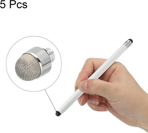 MECCANIXITY 5pcs 7mm Fine Stylus Pen - Fiber Tips Universal Replacement for Capacitive Touch Screens