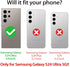 Samsung Galaxy S24 Ultra 5PCS Phone Case - Soft Anti-Slip Rubber & Printable Aluminum, Slim Fit, Custom DIY, Black.