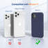 Miracase iPhone 11 Case with Screen Protector, Navy Blue Liquid Silicone Gel, Full Body Shockproof Protection, 6.1 inch.
