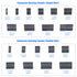Glarks 1191Pcs 2.54mm Pitch Housing Connector and Male Female Crimp Pins with Pin Header and 10 Wire Rainbow Color Flat
