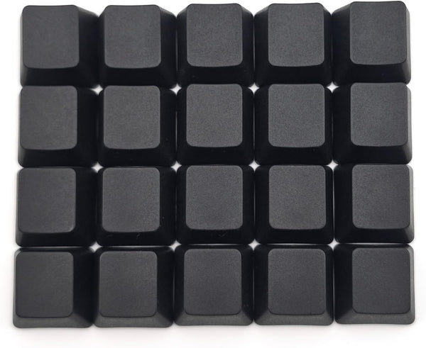 OEM Profile Blank Black Keycaps, PBT Material 1U R4 Keycap for MX switches Mechanical Keyboard (Black, 20pcs)