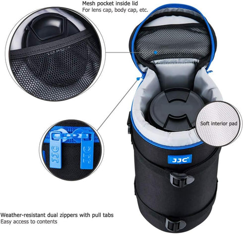 150-500mm f/5-6.3 800mm f/11 200-500mm f/5.6E 4.9'' 11.4''(D JJC Deluxe Lens Case Pouch Bag for Sigma DG OS HSM, Canon