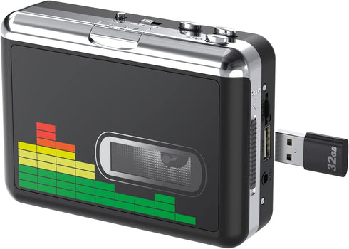 Mersoco USB Cassette Player Tape to MP3 Converter, Portable Cassette Tape Player