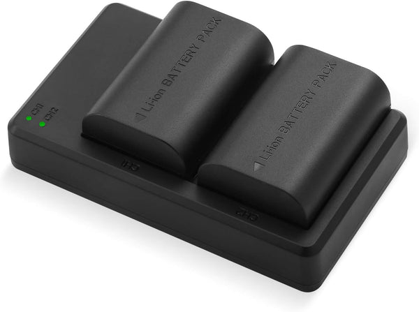 LP-E6 LP E6N Replacement Camera Batteries with Rapid Dual Charger Set for Canon 5D Mark II, III, IV, 6D, 7D