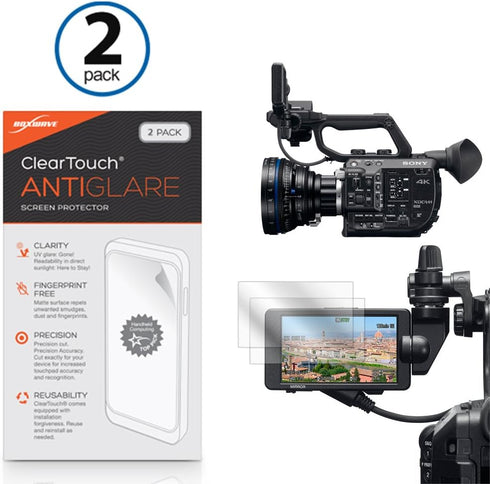 BoxWave Screen Protector for Sony PXW-FS5, ClearTouch Anti-Glare (2-Pack), Anti-Fingerprint Matte Skin
