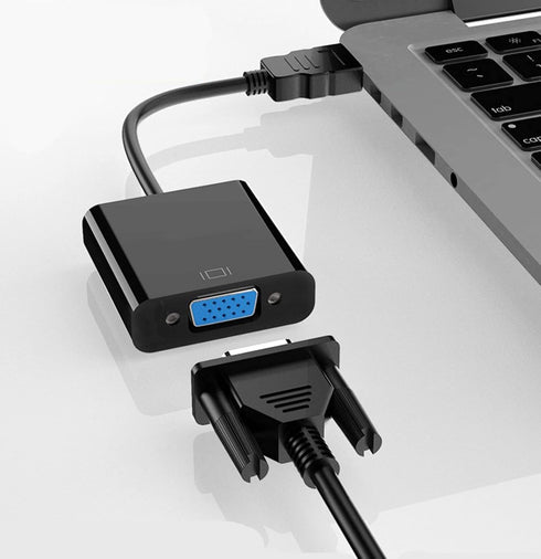 HDMI to VGA Adapter, Gold-Plated Male to Female for Computer, Desktop, Laptop, Monitor, Projector