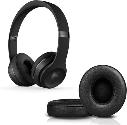 Replacement Ear Pads for Beats Solo 2 & 3 Wireless On-Ear Headphones, Cushions with Memory Noise Isolation Foam