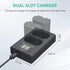 NP-FZ100 Camera Battery Charger, LP Dual USB Charger with LCD Display for Sony A6600, A9, A7 Series Cameras