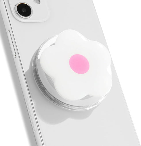 OnTheGrip Magsafe Compatible Magnetic Phone Grip Stand, Solid Color Daisy Flower Design for Smartphone & Tablet