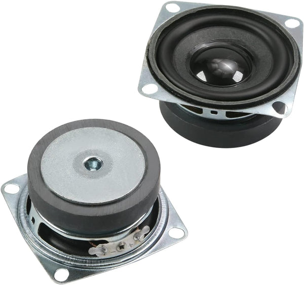 Fielect 2Pcs DIY Magnetic Speaker, 3W 4 Ohm Full Range Stereo Woofer Replacement for Arduino, 52mm Diameter