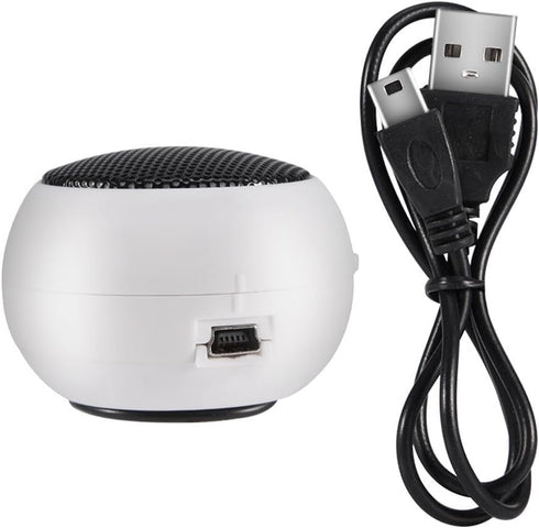 Mini Portable Travel Speaker, Rechargeable with 3.5mm Audio Jack for iPod, MP3, MP4, Cell Phones, Computers, etc.