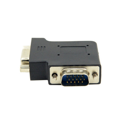 chenyang Vertical Flat Left Angled 90 Degree VGA SVGA Male to Female Extension Adapter, Black