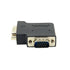 chenyang Vertical Flat Left Angled 90 Degree VGA SVGA Male to Female Extension Adapter, Black