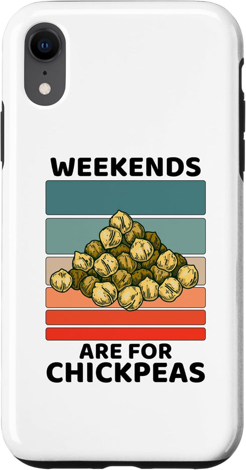Retro Chickpeas Weekends Are For Chickpeas Lover iPhone XR Vintage Chickpeas Food Lover Weekends Are For Chickpeas Case