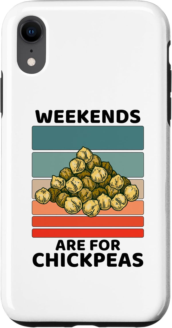Retro Chickpeas Weekends Are For Chickpeas Lover iPhone XR Vintage Chickpeas Food Lover Weekends Are For Chickpeas Case