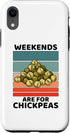 Retro Chickpeas Weekends Are For Chickpeas Lover iPhone XR Vintage Chickpeas Food Lover Weekends Are For Chickpeas Case