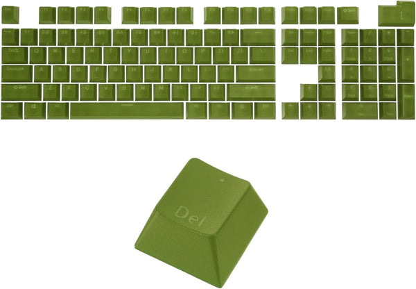 MECCANIXITY 108 Keys Pudding Keycaps Set OEM Profile 60 Percent ABS for Mechanical Keyboard Layout, Army Green