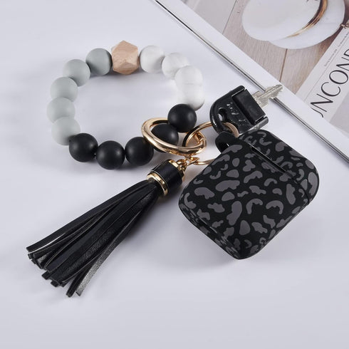Filoto Compatible with Airpod 2nd Generation Case, Cute Silicone Protective Case for Women with Bracelet Keychain