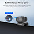 TOALLIN 1080P 90 Full HD Webcam with Dual Microphones, Computer Web Camera, Wide Angle View Without Distortion, USB