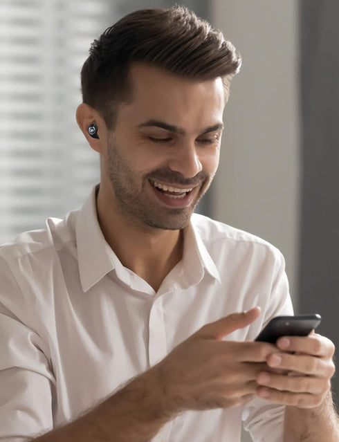 Wireless Earbuds for Small Ears - Touch Control Headset with Stereo Sound, Bluetooth 5.3 Noise Reduction Earphones,