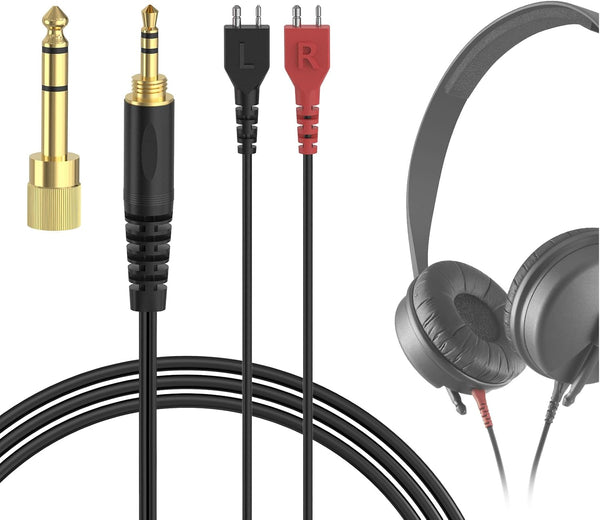 Geekria Audio Cable, 1/8" (3.5mm) Replacement Stereo Cord for Sennheiser HD25 Headphones, 8 ft (2.5 m)