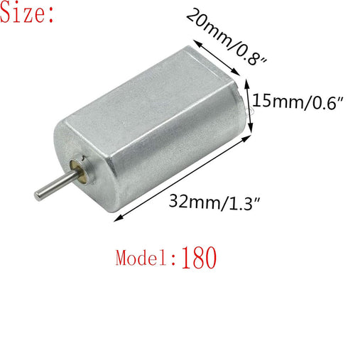 BYDGUMEI 180 3-6V 5000-18000RPM (3 High Speed Magnetic Micro Motor Mini DC Motor for RC Boat Model Smart Cars DIY Toys