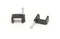 THE CIMPLE CO - Siamese Coaxial Cable Clips, Cat6 Electrical Wire Clip, 1/2 in Nail Clip, Black (50 pcs)