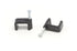 THE CIMPLE CO - Siamese Coaxial Cable Clips, Cat6 Electrical Wire Clip, 1/2 in Nail Clip, Black (50 pcs)