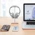 Headphone Stand Headset Holder with Aluminum Supporting Bar - Flexible Anti-Slip Earphone Stand for All Headphones