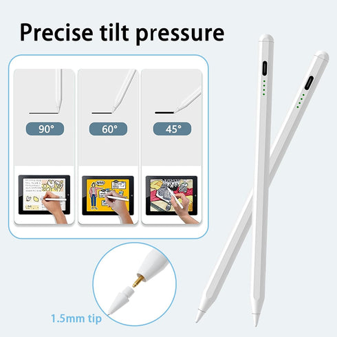 Stylus Pen for iPad, Fast Charging Apple Pencil 1st Generation with Tilt Sensitivity & Palm Rejection for iPad Pro