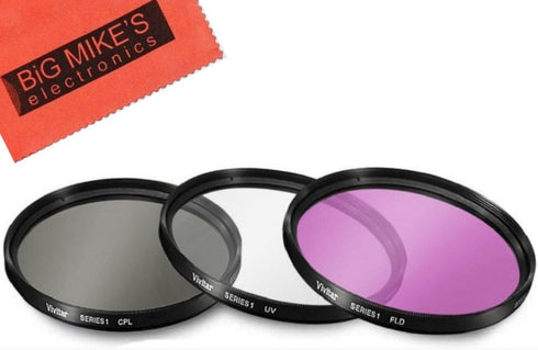 46mm 3 Piece Filter Kit (UV-CPL-FLD) for Panasonic Lumix DMC-G7 Camera with 14-42mm Lens & More