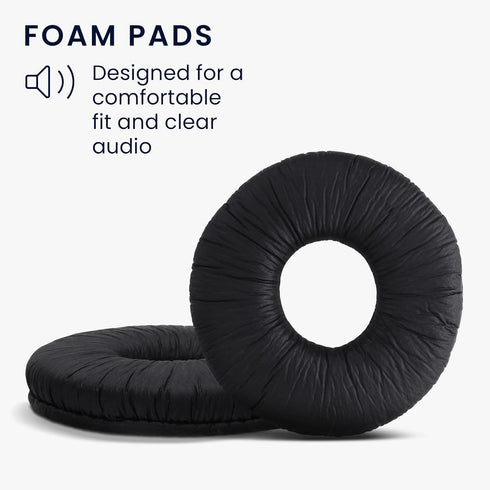 kwmobile Ear Pads Compatible with Sony MDR-ZX100/ZX110/ZX300/V150 Earpads - 2X Replacement for Headphones - Black