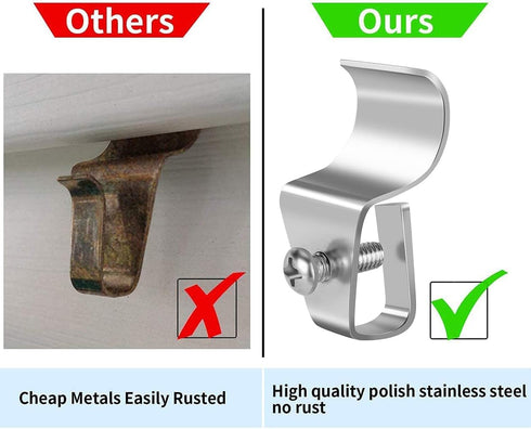 Vinyl Siding Clips, 20-Pack No-Hole Outdoor Camera Mount for Blink, Arlo, Ring, No-Damage, Weatherproof Stainless Steel