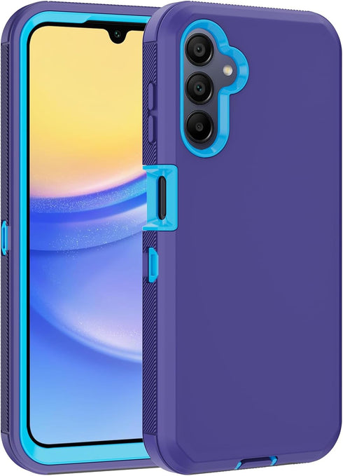Shop Samsung Galaxy A15 5G Case - Rugged, Heavy Duty, Full Body Protection with Built-in Screen Protector (Blue).