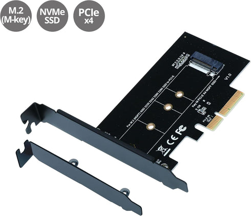 SIIG M.2 NGFF SSD to PCIe 3.0 x4 Card Adapter for 2230, 2242, 2260, 2280 M.2 SSDs (SC-M20014-S1)