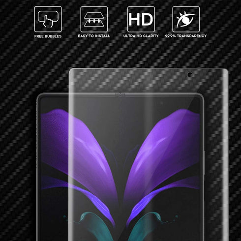 Orzero (2 Sets) Compatible for Samsung Galaxy Z Fold 2 5G, TPU Front and Inner Screen Protectors