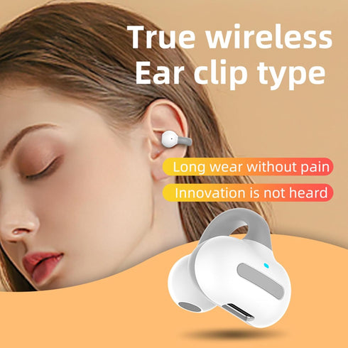 Bluetooth Ear Clip, Single Wireless Ear Bud Clip On Headphone, Open Ear Bluetooth Wireless Headset for Workout Cycling