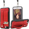 TOOVREN Phone Case for iPhone 7 Plus, 8 Plus Wallet Case, Necklace Lanyard Case with Kickstand Card Holder, Detachable
