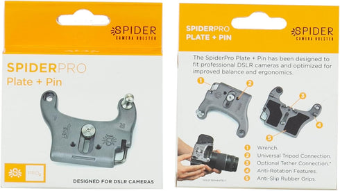 SPIDER HOLSTER – SpiderPro DSLR Camera Plate for Any Spider Camera Holster, Durable Stainless Steel & Aluminum