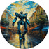 Dancing Robotic PopSockets Standard PopGrip - Futuristic Dystopian Anime Lover Funny Print