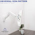 VIVO Height Adjustable Pneumatic Single Monitor Wall Mount, Full Motion Articulating for 17 to 27 inch Screen, White