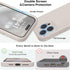 Vooii Compatible Case for iPhone 15 Pro Max, Premium Silicone with Camera Protection, Shockproof (Stone)