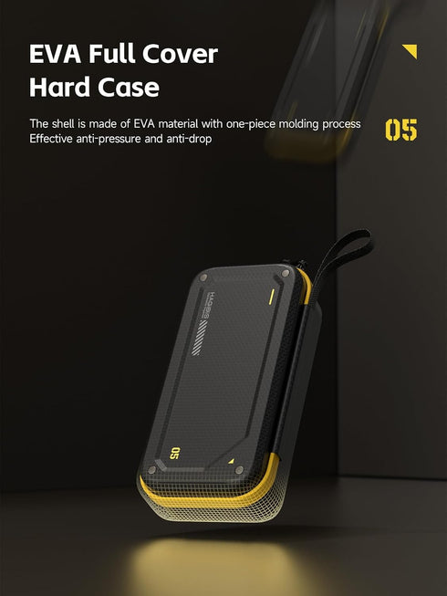 Hagibis Electronic Organizer Traveling Case Bag EVA Hardshell PU Portable Carrying Pouch for Mouse, Charger, Cables