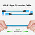 UseBean Right Angle USB C Extension Cable 0.6FT - 90 Degree USB-C 3.2 Gen 2 Male to Female Type C for iPhone 15