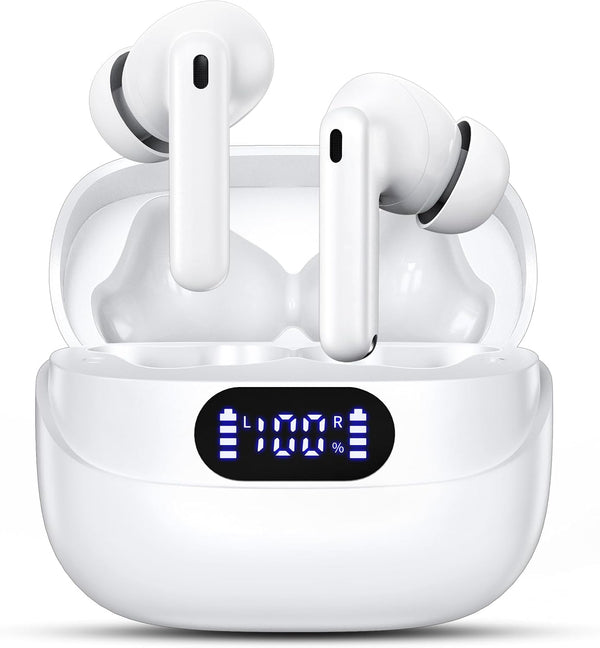 Wireless Earbuds, Bluetooth 5.3 Headphones, 42H Playtime, IPX7 Waterproof, HiFi Stereo Call Noise Cancelling Earphones