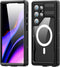 Designed for Galaxy S24 Ultra Case Black, Compatible with Magsafe, Built-in Screen Protector, IP68 Underwater