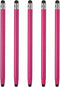MECCANIXITY 5pcs Stylus Pens for Touch Screens, Dual Rubber Tips Capacitive Universal Tablet Pen, Rose Red