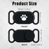2pcs Dog Collar Holder for Galaxy Smarttag2, Silicone Pet Collar Case Cover Cute Claw Style Waterproof Protective Case Cat Collar Holder Accessory for Samsung Smart Tag 2 (Black, Gray)