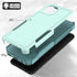 Galaxy A04e 4G Case - PC+TPU Two-in-one Double-Layer Anti-Fall Mobile Phone Protective Case (Mint Green)